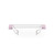 Metal over-door rack with two rails and pink plastic ends