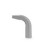 Grey plastic angled replacement mouthpiece with ridges, shown on white background