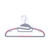 Grey clothes hanger with pink non-slip grips