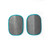 Pair of rectangular grey cleaning pads with teal trim, shown flat on white background