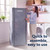 Woman assembling grey Beldray clothes airer cover in a laundry room