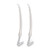 Pair of grey replacement narrow bottle cleaning brush heads with curved tips