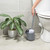 Beldray Anti-Bac Toilet Brush & Holder Set, Self-Closing Lid, Stiff TPR Bristles, Closed-Top Hygienic Design, Perfect for Any Bathroom, Grey