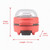 Red mini cooker with clear lid, 16.3cm high, 13.1cm long and 12.5cm wide