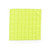 Yellow microfibre cleaning cloth with square pattern, shown flat.