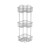 Three tier chrome corner shower caddy with wire baskets for bathroom storage