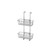 Chrome over-door 2-tier storage basket for bathroom or kitchen