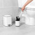 Beldray Bathroom Bin and Toilet Brush Set - White