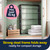 Foldable black clothes airer stored in cupboard with 15kg max load graphic