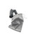 Handheld fabric shaver in grey with matching drawstring pouch