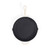 Cream handled cast iron frying pan shown from above