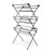 Black folding clothes airer with multiple drying rails