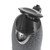 Black leopard print kettle with open lid, showing spout filter