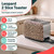 Leopard print 2-slice toaster in beige with stainless steel sides