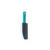 Pet grooming brush with teal handle and black bristles, single item shown overhead