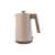 Mocha electric kettle with wood-effect handle and base