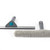 Window cleaning tool set with grey handle and microfibre sleeve on white background