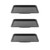 Set of 3 black rectangular baking trays