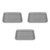 Set of 3 grey rectangular baking trays