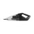 Cordless handheld vacuum cleaner in black with transparent dust chamber, side view