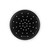Black perforated pizza tray, round, non-stick, Salter branding visible.
