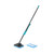 Blue handled sponge mop with spare refill pad shown, white background.