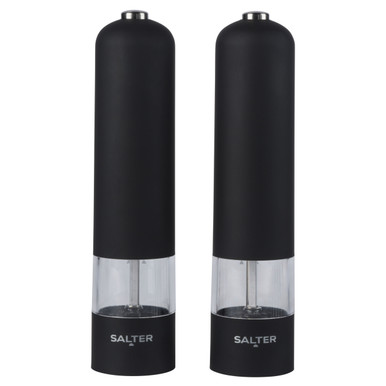 https://cdn11.bigcommerce.com/s-x0ht6cfst9/products/6309/images/276704/salter-matt-black-electronic-salt-and-pepper-mills-7524-bkxrup-5054061449563__93750.1698675646.386.513.jpg?c=1