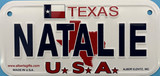 A Texas Bike Plate with Name M ~ W