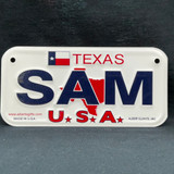 A Texas Bike Plate with Name M ~ W