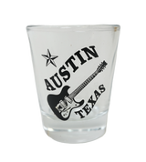 Austin Texas Star Guitar Shot Glass