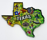 Texas Map Shape with Cities
