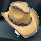 Cowboy Mini Star Leather Band Hat ST-103