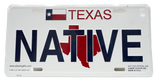 Collectible native Texas license plate - a unique souvenir representing the history and design of Texas.