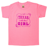 Safety Pink Texas Girl Youth T-Shirt