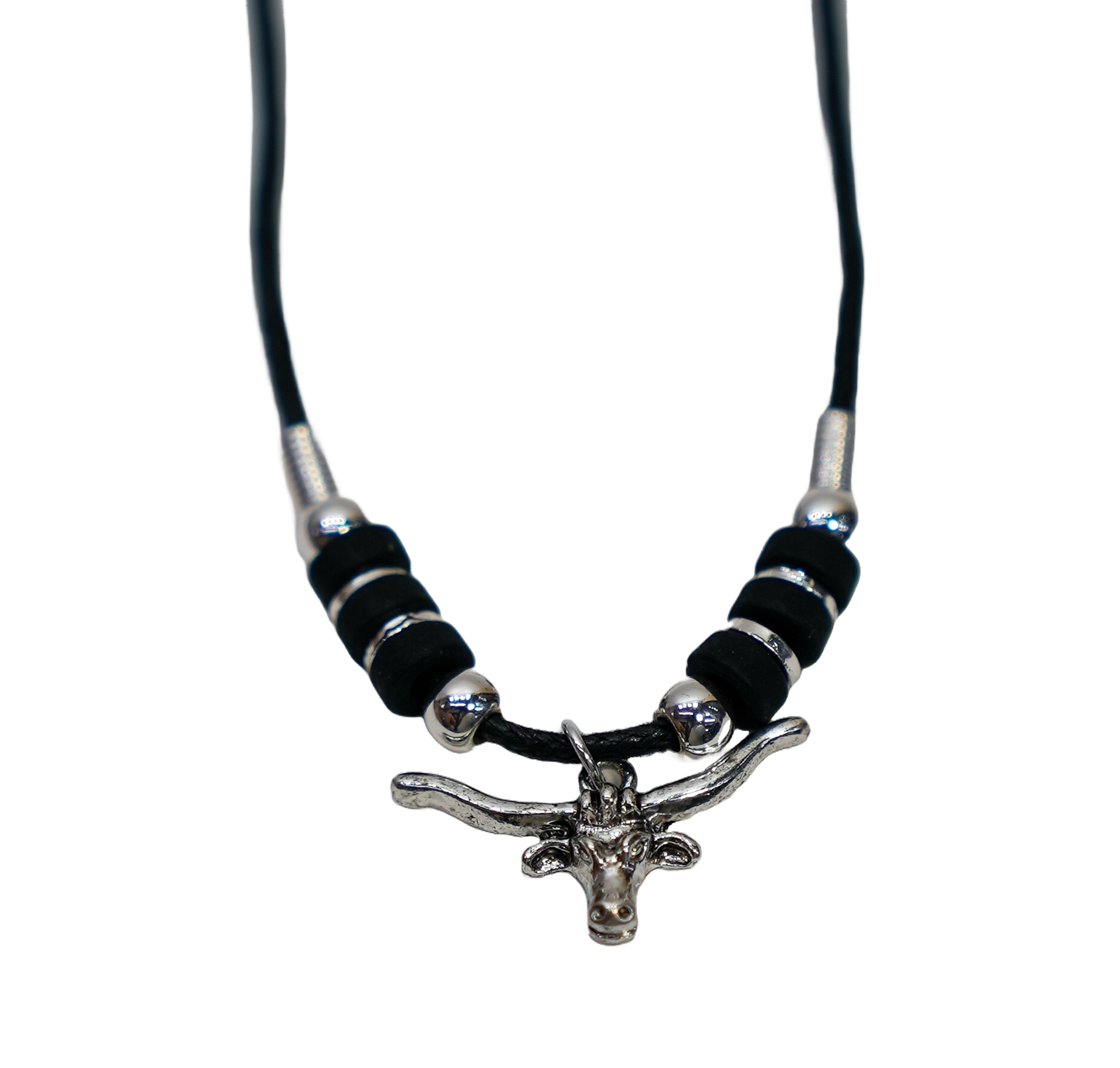 Necklace - adjustable black string with pendant, ace of spades with skull |  Jewellery Eshop EU