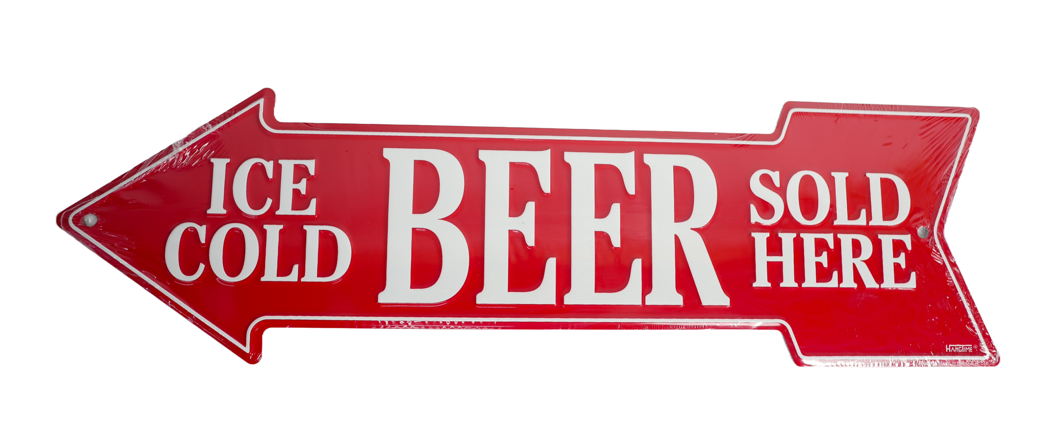 Ice Cold Beer Sold Here Red Arrow Sign - Scruffy's Souvenirs & Food Mart
