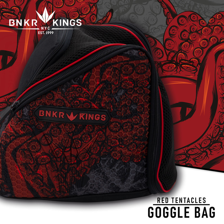 BNKR Kings Bunkerkings Supreme Goggle Bag - Red Tentacles