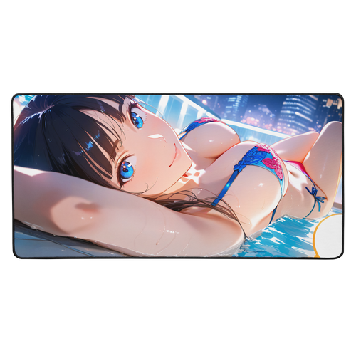Suguha Wet Waifu 16"x32" XL Mouse Pad Desk Mat Gaming Play Mat Ecchi TCG CCG