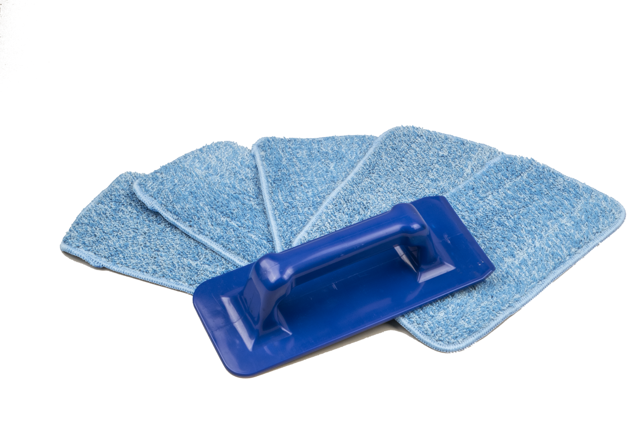 Mirror/Window Cleaning Tool with 5 Washable Replacement Pads