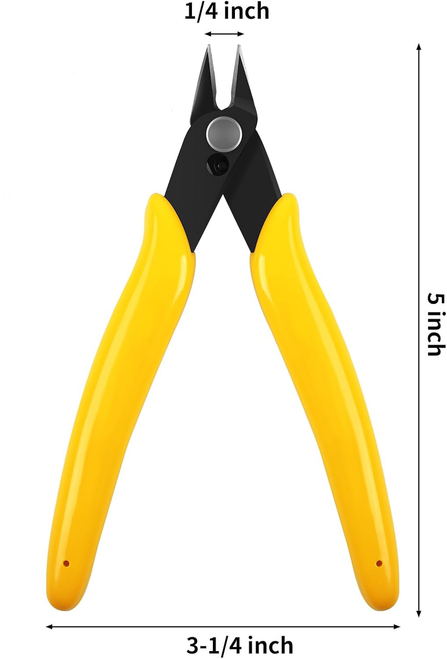 Micro Flush Cutters - 5" Spring-Loaded Wire & Zip Tie Cutter
