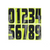 Neon Yellow Kart Numbers