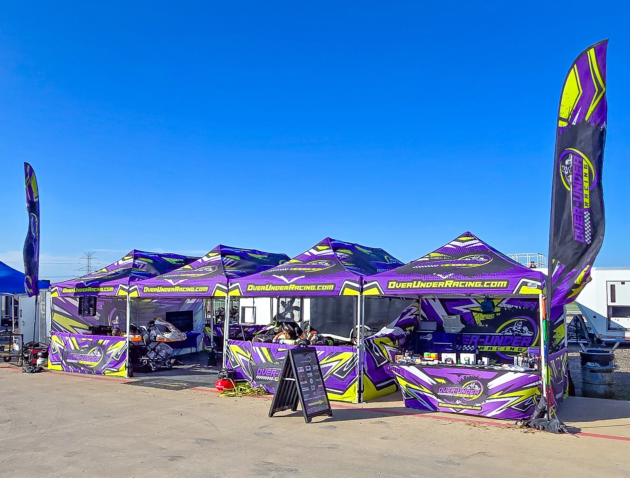 Over-Under Racing Tent Set Up