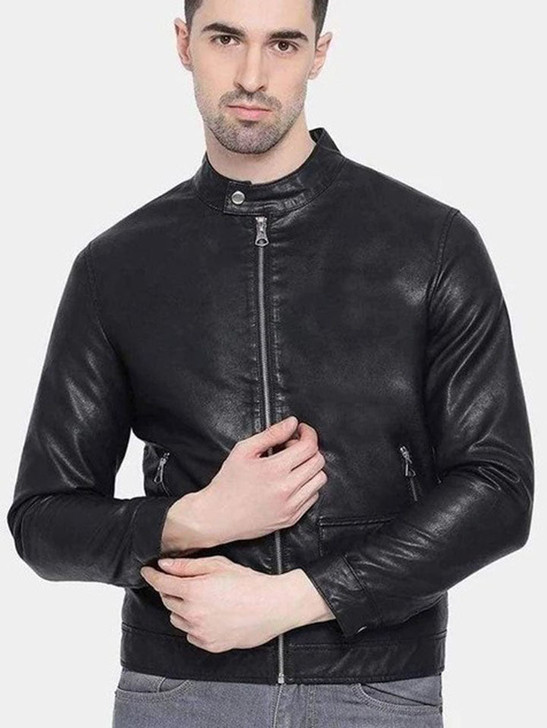 Alex Black Men's Leather Jacket - Enfinity Apparel