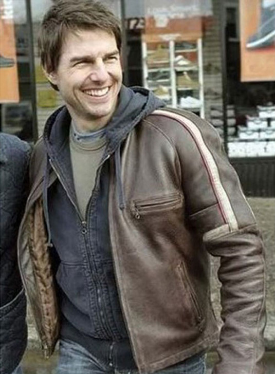 Tom Cruise War Of The Worlds Ray Ferrier Black Leather Jacket - Enfinity Apparel