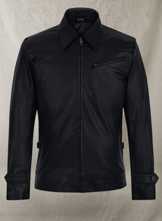Dark Blue Stretch Tom Cruise Premier Leather Jacket - Enfinity Apparel