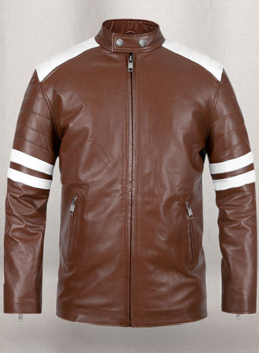 Tan Brown Fight Club Leather Jacket - Enfinity Apparel