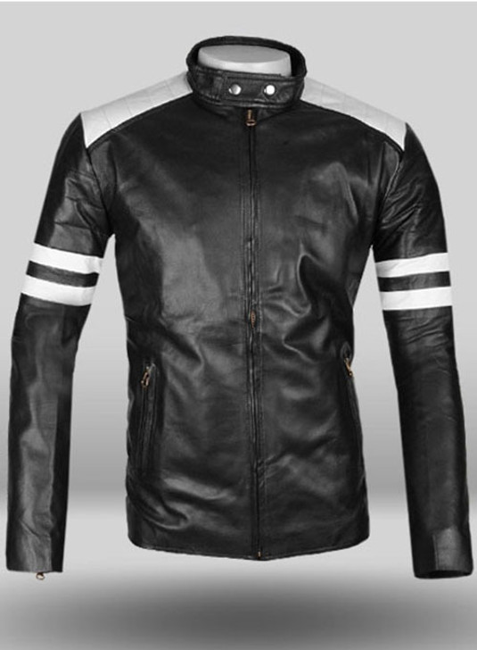 Brad Pitt Fight Club Tyler Durden Black Leather Jacket - Enfinity Apparel