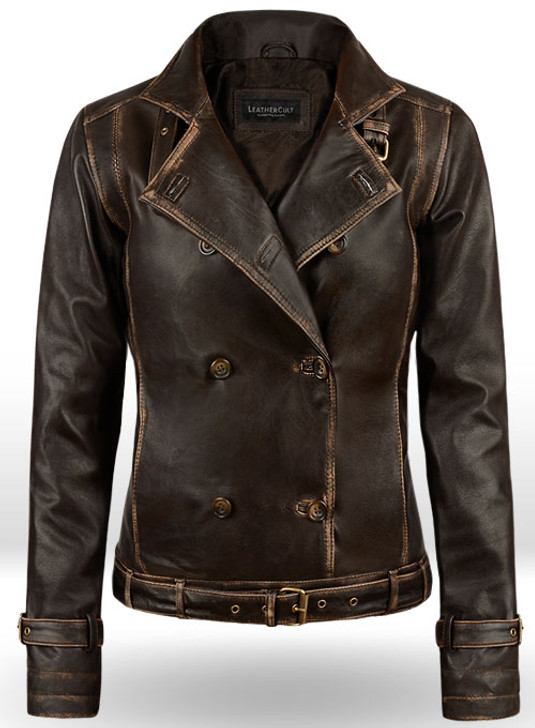 Scarlett Johansson Captain America Brown Leather Jacket - Enfinity Apparel