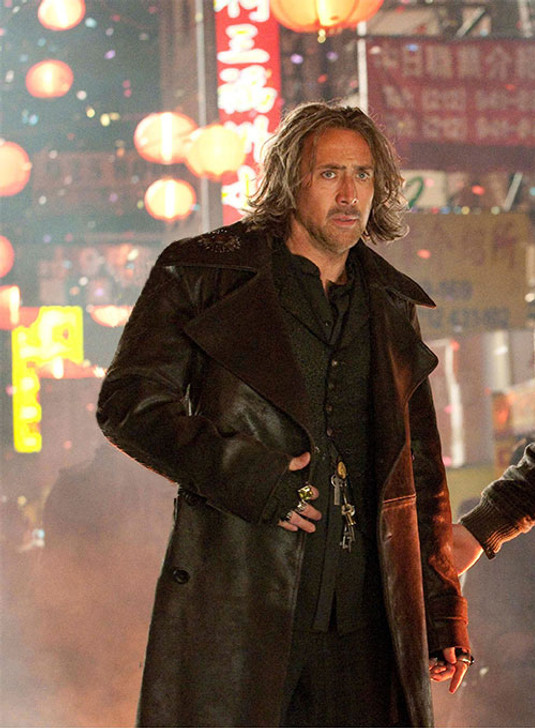 Nicolas Cage The Sorcerer's Apprentice Balthazar Blake Black Leather Long Coat - Enfinity Apparel