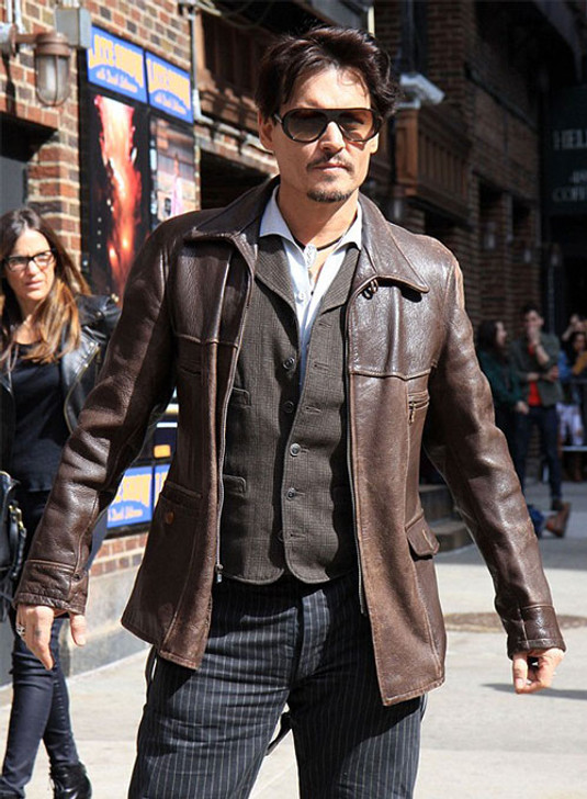 Johnny Depp Brown Leather Jacket - Enfinity Apparel